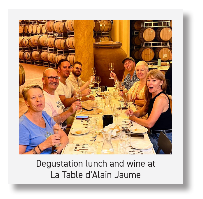 Degustation lunch and wine at  La Table d’Alain Jaume